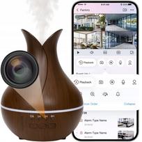 Mini šnipinėjimo WiFi kamera oro drėkintuve su judesio jutikliu, peržiūra telefone