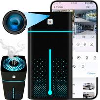Mini WiFi slapta kamera drėkintuve, judesio jutiklis, peržiūra telefone