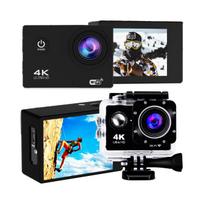 Veiksmo kamera Full HD 4K PRO, vandeniui atspari iki 30 m, su 2 rankenomis, 20 priedų rinkinys
