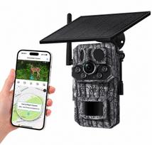 Lauko kamera su saulės baterija, 4G LTE, GPS, SIM, PIR, tiesioginis vaizdas