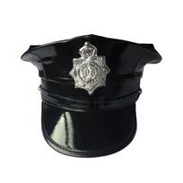 Cosplay Police Hat Wide Brim Octagon Cap Halloween  Supplies Special Police Props black #1
