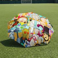 1 PC Automatic Folding Umbrella-Rick and Morty Pattern, Portable & Foldable Design with 8 Ribs, Christmas Birthday Gifts įvairiaspalvis