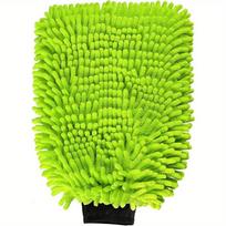 Car Cleaning Microfiber, 2-piece Set - Scratch Free and Lint Free, High-quality Lint Microfiber Car Wash Gloves - Green green