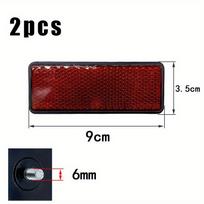 2 stücke Rechteck Reflektierende Reflektor Motorrad Motorrad ATV Roller Dirt Bike Moped 4 Wheeler Reflektoren Außen Zubehör brown