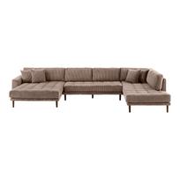 Kampinė sofa HOUSE NORDIC Lido U Šviesiai ruda Kairinė pusė