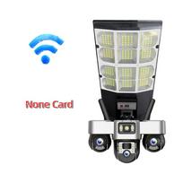 Solar Charging Streetlight & Surveillance All-in-One – Smart Lighting with High-Definition Triple-Lens Network Camera WIFI Connect gray