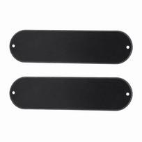 2PCS 2 Hole Style Blank Back Plate Black Guitar Back Cover  Electric Guitar