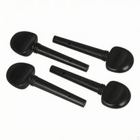 4 Pieces Cello Tuning Peg Black with Hole Polished for Luthiers black