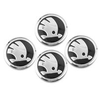 4Pcs Car Remote Key Stickers Metal Emblem Decoration Decals For Skoda Octavia Superb Rapid Kodiaq Karoq Fabia Kamiq Enyaq Citigo knzh54