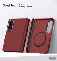 For Samsung Z Fold 8 Wide Z Fold 8 Ultra Luxury Magnetic Textured Case MagSafe Shockproof Hinge Camera Protection Deluxe Cover Galaxy Z Fold 8 raudona