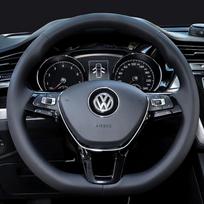 Individualizuotas rankomis siūtas automobilio vairo užvalkalas, skirtas Volkswagen VW Magotan Passat Sagitar Variant Tharu Tayron, iš natūralios odos gray