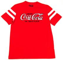Drink COCA-COLA T-shirt Vintage COKE Licensed Stripe Tee Adult S,M,L,XL,2XL New M red