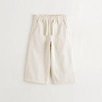 Mark Jenny Girls' Lace-Waist Large Pocket Jeans Straight-Leg Pants Children's Pants Spring Children's Clothing 241388 Rice White 150 white