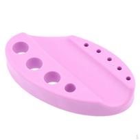 Permanent Makeup Pigment Ink Cup Caps Pen Holder Organizer Rack - Purple pink