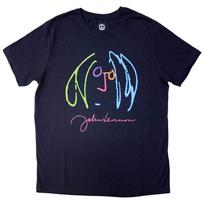 John Lennon Self Portrait Full Colour T-Shirt Blue New XL blue