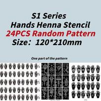 Fast Delivery  35pcs 1kg Henna Tattoo Stencil Random Patterns Waterproof Temporary Tattoo Templet for Party black