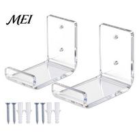 Wall Mount Bracket Acrylic Skateboard Bracket, Horizontal Snowboard Display Rack, Clear Heavy Duty Board Stand Sturdy Longboard Holder, for 2pcs