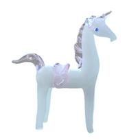 Stiklinės žirgų statulėlės Stiklo menas Gyvūnų skulptūros Zodiakai Žirgų figūrėlės Ornamentas Elegantiškas Namų dekoracijos Kolekcijos white