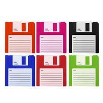 6Pieces Multipurpose Silicone Coasters Set Floppy Disk Dining Decors Office Accessories Drinkware Pad Silicone Texture 1