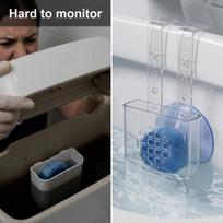 Toilet Cleaning Tablet Hanging Holder for Water Tank with Hooks Drain Holes No Drilling Easy Install Bathroom Tool for Daily Use A gray