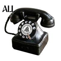 Old-fashioned Phone Statue Old Telephone Ornaments, Mini Retro Desk Phone, Vintage Classic Compact Model Landline Resin Decorative Nostalgic juoda