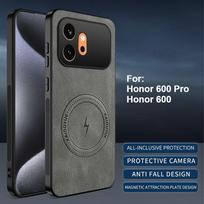 For Honor 600 600 Pro Case High-end Plain Leather Magnetic Skin-Friendly Cover for Honor 600 Pro Wireless Charging Funda Honor 600 Pro