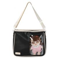 Cute Cartoon Transparent Sling Bag Versatile Clear Shoulder Crossbody with Large Capacity for Women Girls C white