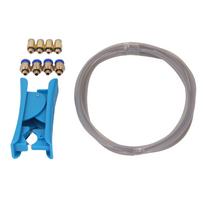 2m PTFE Tube Kit Replacement For Bambulab 3D Printer With Tube Cutters 4 M6 4 M10 Pneumatic Fittings for 1.75MM Filament gray