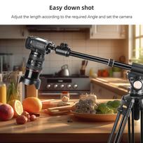 36.6in Tripod Extension Rod Boom Arm for Tripod with Quick Release Plate 10KGCelsius22lbs Load Capacity 2   Sections with 1Celsius4in to 3Cel black