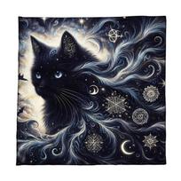 Premiums Velvets Tarots Tablecloth For Divination With Mystical Pattern Multiple Size Soft Portable Washable 50x50cm gray