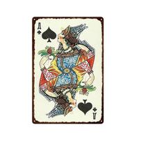 Pokerio Šabotiški Vintažiniai Plakatai Muzika Fortepijonas Gitara Metalinė Plokštelė Skardos Ženklas Skirtingo Stiliaus Sienų Dekoras Geležies Tapyba Pokerio Dekoras Menas 20x30cm（7.8x11.8inch） black