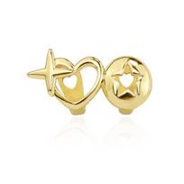 Cross-Border Hip Hop Grillz with Double Hollow Heart and Star Design - Trendy Halloween Performance Accessories auksas