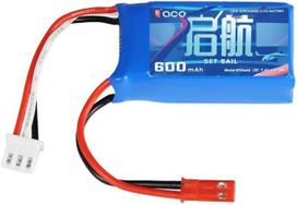 YUNIQUE GREEN-CLEAN-POWER – 7.4V 600mAh 15C 2S LiPo baterija su 2 pin JST jungtimi – Suderinama su A560, SU27, D460