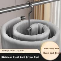 Youqin Spiral Clothes Drying Rack Large Round Rotating Balcony Hanger for Bedding and Quilt Covers