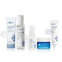 Plum Niacinamide & Rice Water Complete Glow Routine | Face Wash 100ml, Toner 150ml, Serum 15ml, Moisturizer 50g & SPF 50 Sunscreen 50g | Pack of white
