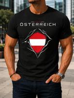 Austria Minimal Osterreich Text With Red Torn Edge Line Art Clean Patriotic Style Unisex All Unisex All Tshirt S