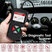 YA-201 OBD2 Car Auto Diagnostic Tool Fault Error Codes Read Clear OBD Automotive Scanner Support for Multiple ECU Modules 12V gray