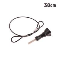 30/60 cm Nešiojamas Saugos Dirželis Nerūdijančio Plieno Virvelė Riešo Virvelė Rankai Su Ilgu Lenktu Varžtu Sportinės Kameros Priedams 30CM black