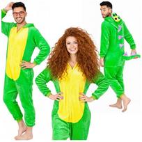 Women's kigurumi pajamas onesie crocodile warm one-piece costume XL Onesie Costume A105 - XL brown