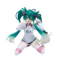 New Hatsune Miku Anime Figure Wonderland PVC Model Action Toy Thumbelina Ver. Desktop Decoration Dolls Ornaments Collection Gif gray