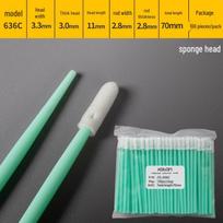 Dust-Free Industrial Cotton Swab for Optical Lens & Printer Nozzle Cleaning gray