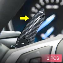 Steering Wheel Paddle Shifter Shift Extension Trims For Ford Edge Fusion Mondeo Lincoln MKC MKX MKZ Carbon Fiber Look gray