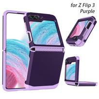 1Pcs PC TPU For Z Flip 3/4/5 Case Shock Proof Mobile Phone Protector for Samsung Galaxy Phone Purple For Z Flip 3 blue