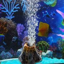 Volcano Air Bubble Stone Oxygen Pump Aquarium Fish Tank Ornament Decor gray