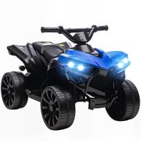 Vaikų elektrinis keturratis 6V Vaikų keturratis su pirmyn, atgal funkcijomis, muzika, LED priekiniais žibintais Mėlynas 70 x 42 x 45 cm mėlyna