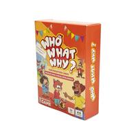 Who What Why Conversation Cards Parent Child Interactive Family Games red