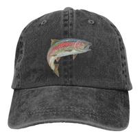 Vaivorykštinė upėtakio beisbolo kepuraitė Juokingas gyvūnas Lauko sportas Karštas išpardavimas Skalbtas trucker kepuraitė Poros moterims Atsitiktinis dizaino kepuraitė Adjustable balta