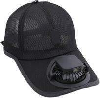 USB Rechargeable Cooling Fan Baseball Cap With Solar Powered Design Breathable Adjustable Sun Hat For Outdoor Activity įvairiaspalvis