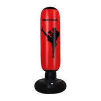 Punching Bag Smooth Surface Inflatable Free Standing Inflatable Kids Punching Boxing Bag red
