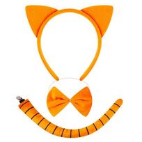 Katės Kostiumų Rinkinys Katės Ausys Lankeliai Uodega Peteliškė Tutu Sijonas Kaukė Gyvūno Cosplay Kostiumai Helovino Kalėdinės Šventės orange